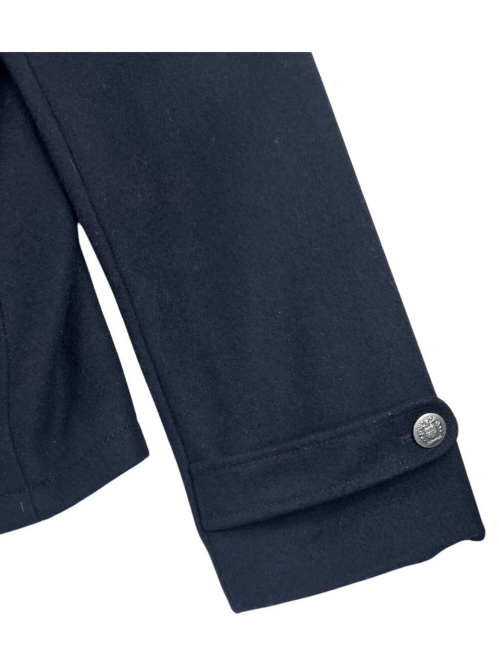 Gap Women’s M Navy Blue Wool Double Breasted Peacoat Crest Buttons Preppy - Picture 6 of 15